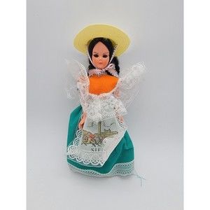 Italian Girl Doll Siena Apron Costume Italy Vintage RARE collectable 9"